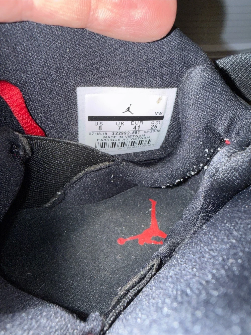 Nike Air Jordan 6 Rings Varsity Red/Black-White Men's Size 8 (322992-601)